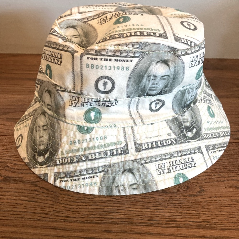 Billie Eilish reversible bucket hat.